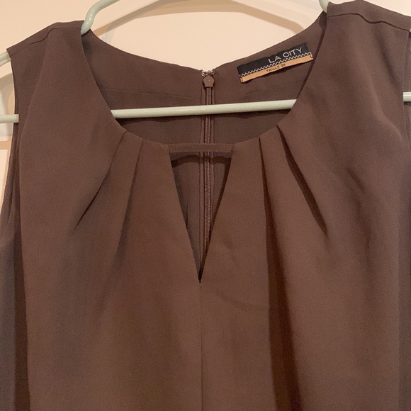 Brown chiffon Dress La City - Picture 6 of 7